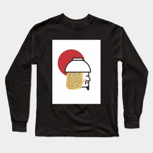 abstract image of man with ramen hair Long Sleeve T-Shirt